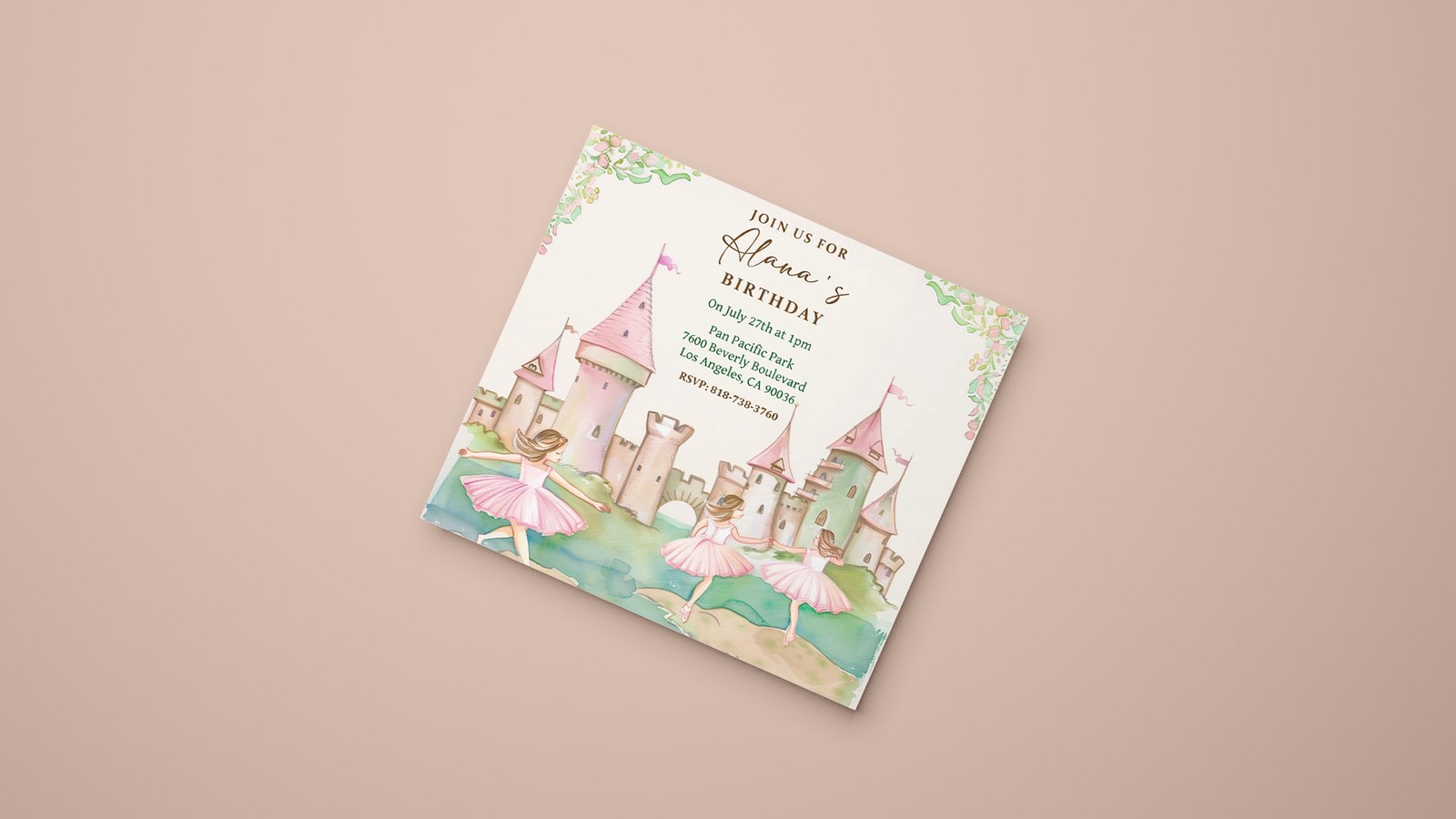 Alana birthday invitation design