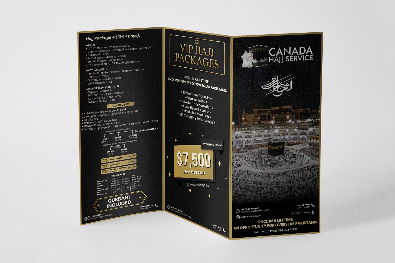 Canada Hajj Service brochure mockup