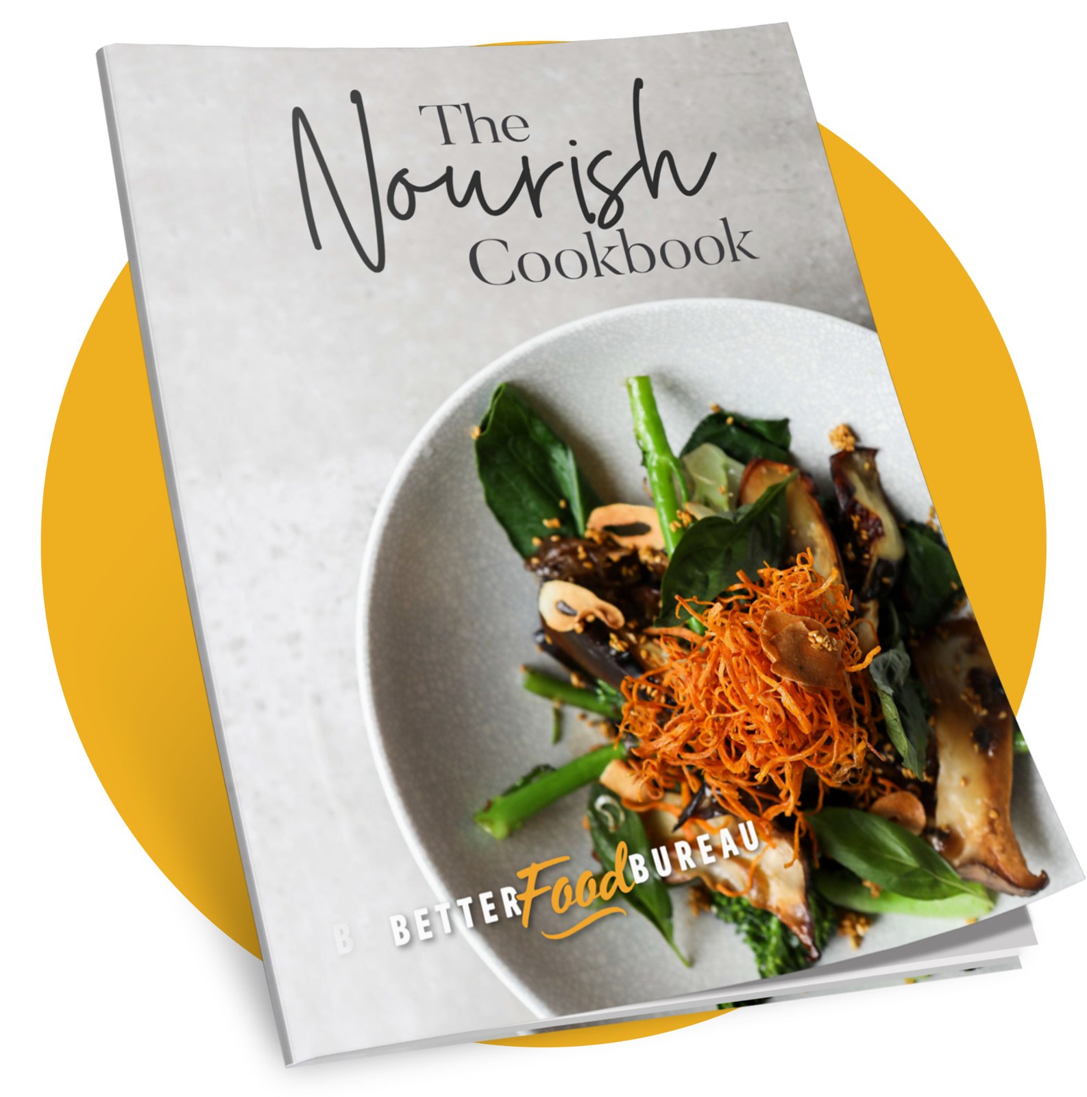The Nourish Cookbook mockup