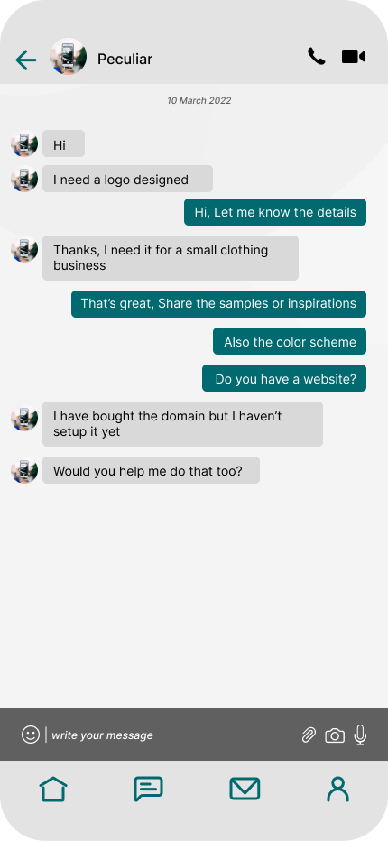 Chat screen
