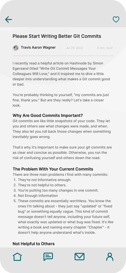 Full blog screen